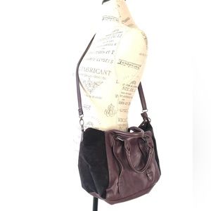 Mossimo Supply Co. Black and Dark Brown Satchel Shoulder Bag